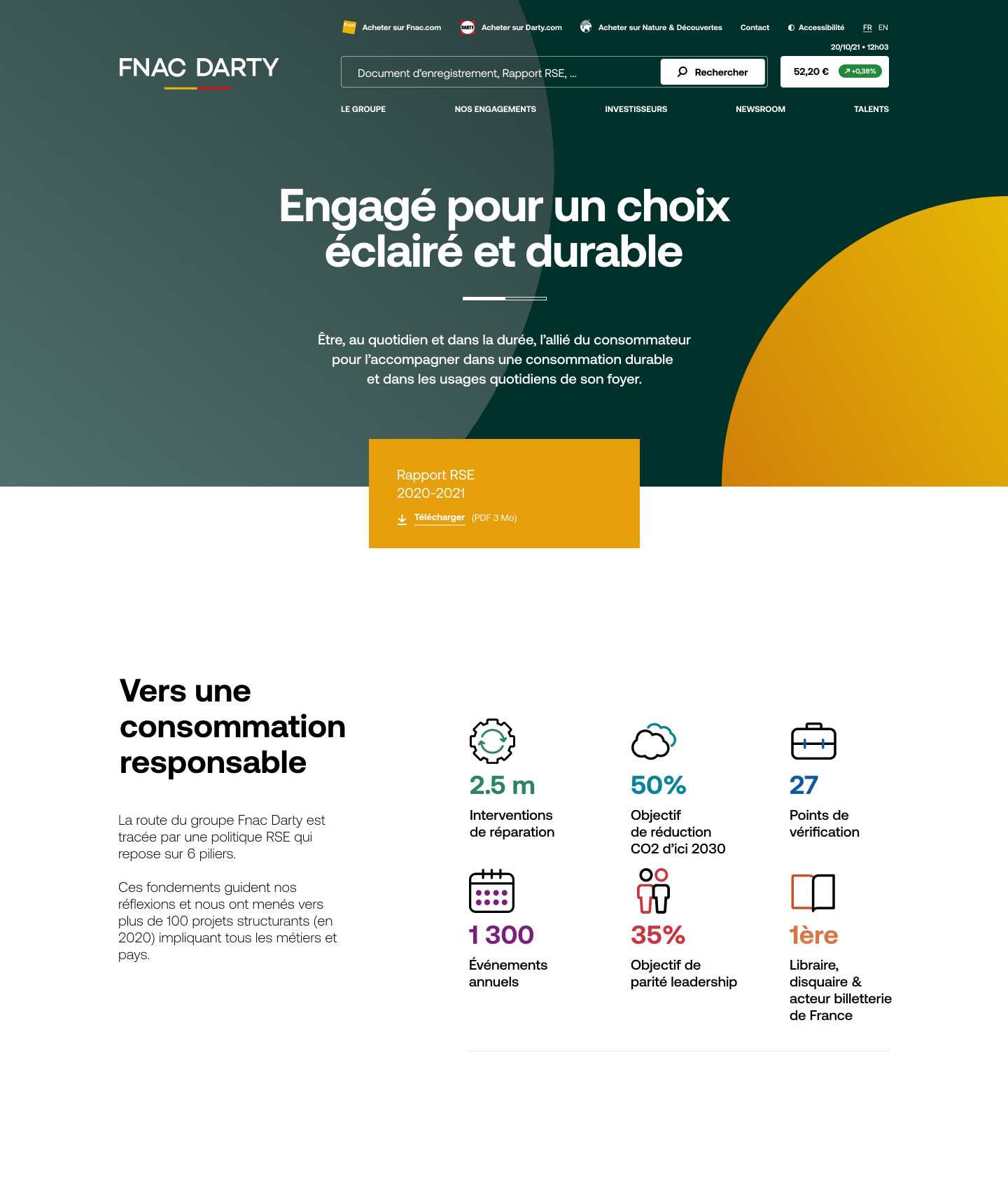 Page du site hub engagement