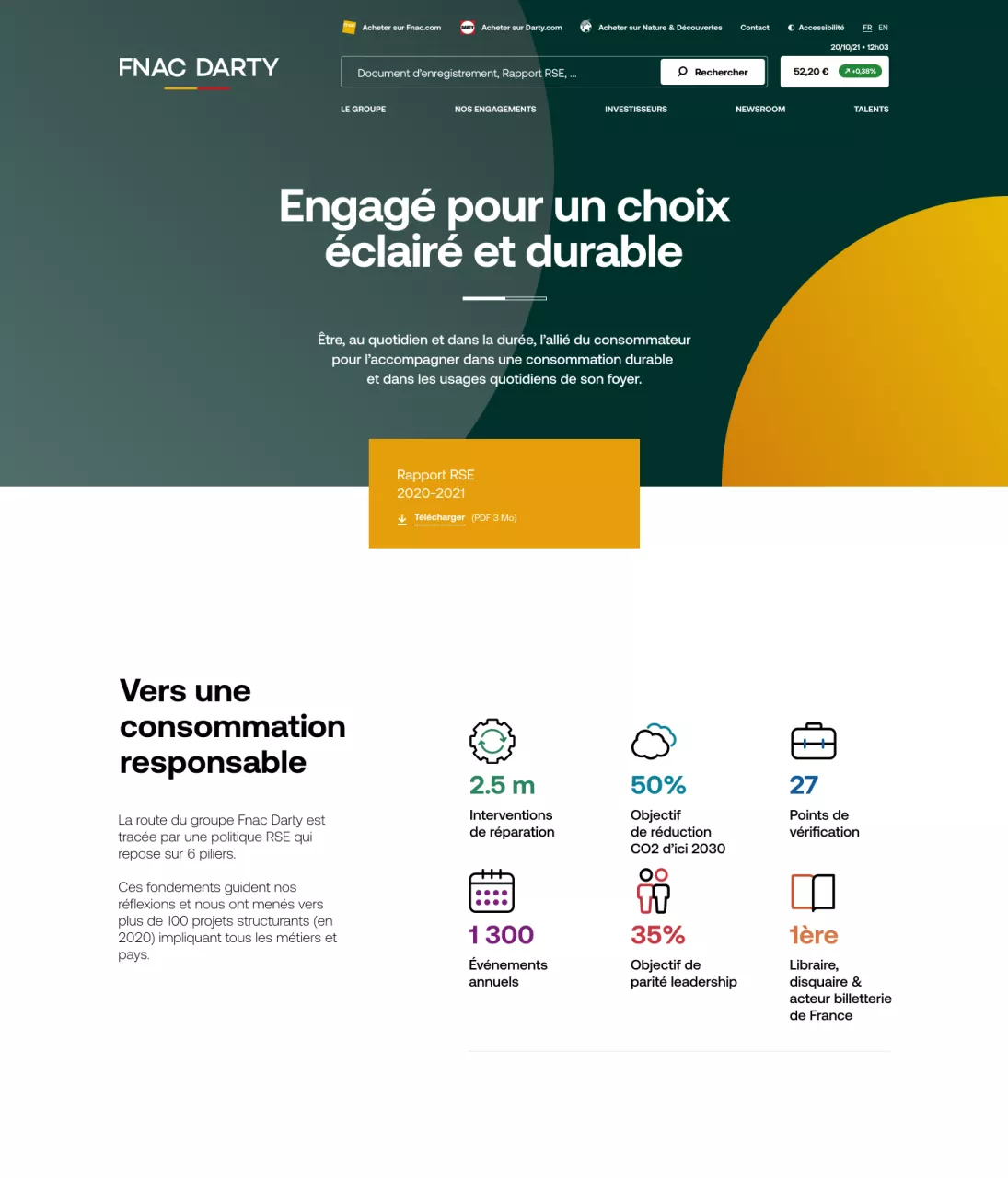 Page du site hub engagement